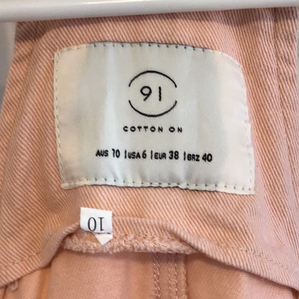 ‘Cotton On’ Baby Pink Denim Skirt Overalls - Picture 2 of 5